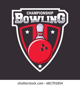 Bowling logo design template
