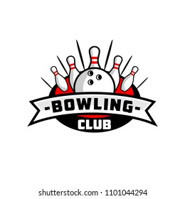 Bowling Logo Text Space Your Slogan Stock Vector (Royalty Free ...