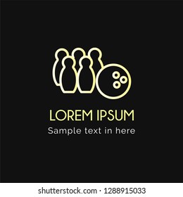 bowling logo design. - vector