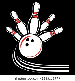 bowling logo design vector file