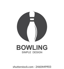 bowling logo design vector illustration. this logo suitable for sport, community, tournament and especially in the fields related to bowling