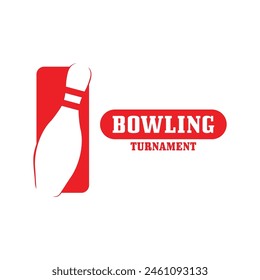 bowling logo design vector illustration. this logo suitable for sport, community, tournament and especially in the fields related to bowling