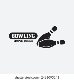 bowling logo design vector illustration. this logo suitable for sport, community, tournament and especially in the fields related to bowling