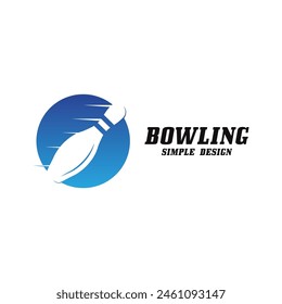 bowling logo design vector illustration. this logo suitable for sport, community, tournament and especially in the fields related to bowling