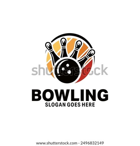 Bowling logo design vector illustration