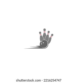 Bowling logo icon design illustration