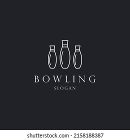 Bowling logo icon design template vector illustration