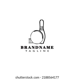 bowling logo icon design template black modern vector illustration