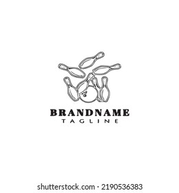 bowling logo icon design template black modern vector illustration