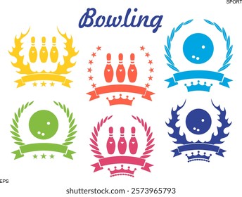 Bowling logo. Isolated Bowling on white background