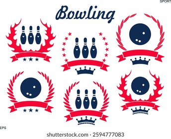 Bowling logo. Isolated Bowling on white background