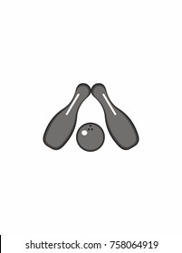 Bowling logo on white background