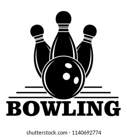 Bowling logo. Simple illustration of bowling vector logo for web design isolated on white background