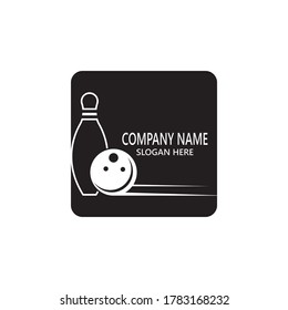 Bowling logo stock vector sport template illustration