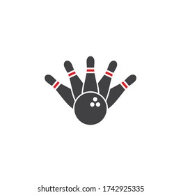 Bowling logo and symbol vector design illustration