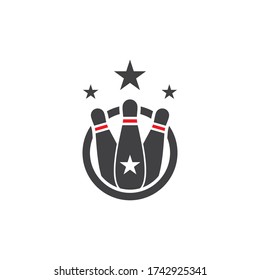 Bowling logo and symbol vector design illustration