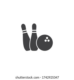 Bowling logo and symbol vector design illustration