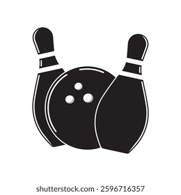 Bowling logo and symbol vector design illustration