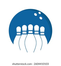 Bowling logo and symbol vector design illustration