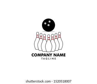 Bowling Logo Template Design Vector