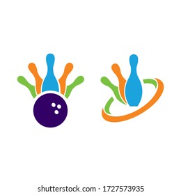 Bowling Logo Template Design Vector