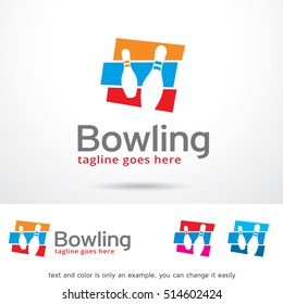 Bowling Logo Template Design Vector