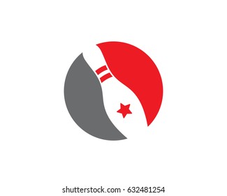 Bowling Logo Template Design Vector, Emblem, Design Concept, Creative Symbol, Icon