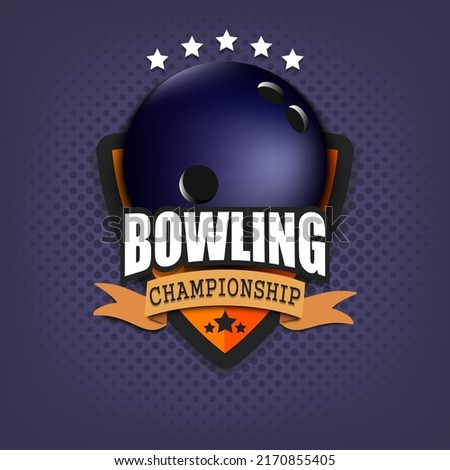 Bowling logo template design. Bowling logo. Vintage Style. Vector illustration on isolated background