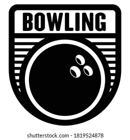 Bowling logo template, vector art graphic. Ideal for bowling club and team logo, t-shirt design.