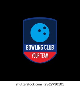 Bowling logo tournament badge logo design