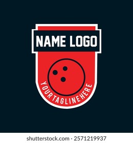 Bowling logo tournament badge logo design