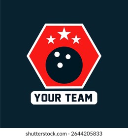 Bowling logo tournament badge logo design