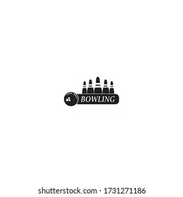 bowling logo vector icon design