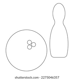 bowling logo vector illustration design template.