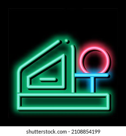 Bowling Machine neon light sign vector. Glowing bright icon Bowling Machine isometric sign. transparent symbol illustration