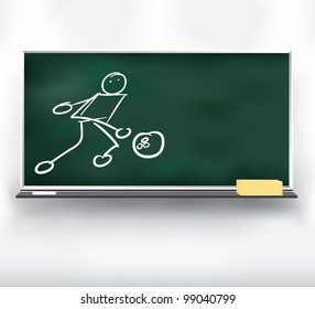 Bowling man vector doodle