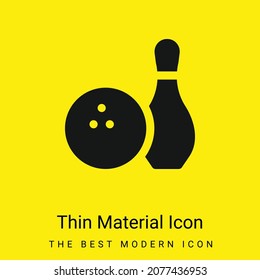 Bowling minimal bright yellow material icon