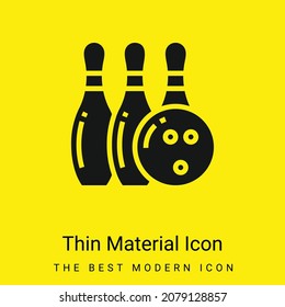 Bowling minimal bright yellow material icon