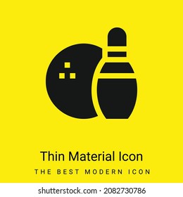 Bowling minimal bright yellow material icon