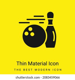 Icono mínimo de material amarillo brillante para bolas