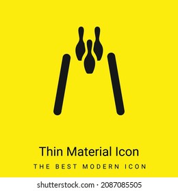 Bowling minimal bright yellow material icon