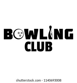 Bowling new club logo. Simple illustration of bowling new club vector logo for web design isolated on white background