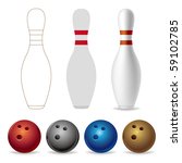 bowling on a white background