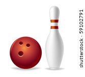 bowling on a white background