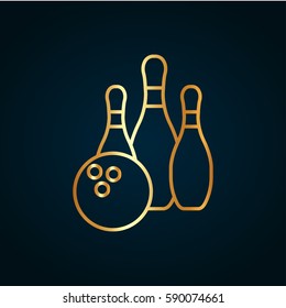 bowling outline icon