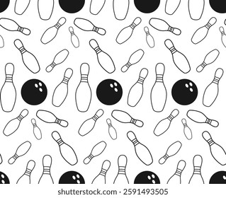 
bowling pattern black white design