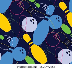 
bowling pattern blue dark design