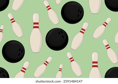 
bowling pattern flat bg green