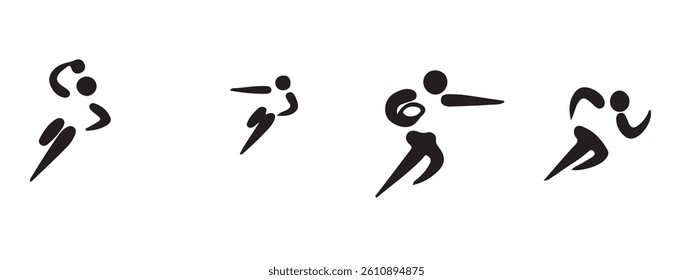 Bowling Pictogram Dynamic set vector
