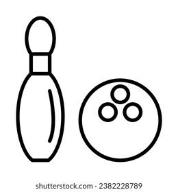 Bowling Pin and Ball icon design for personal commercial use